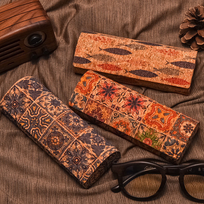 PU Tribal totem totem glasses case for women, creative personality sunglasses case, glasses storage box, protective containers