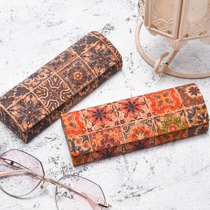 PU Tribal totem totem glasses case for women, creative personality sunglasses case, glasses storage box, protective containers