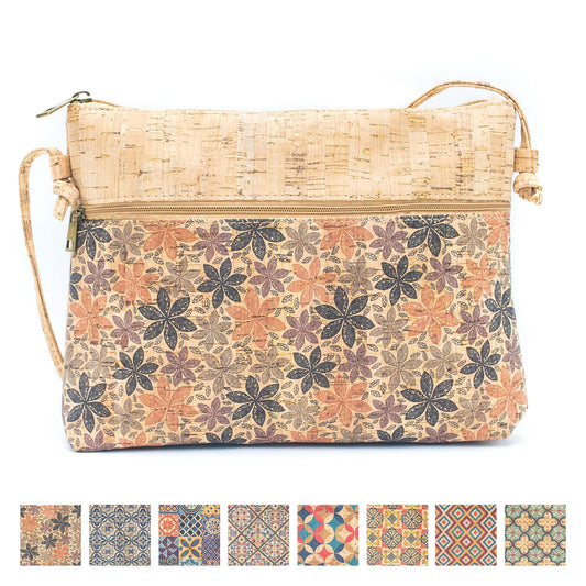 Multi-pattern printing Cork Crossbody