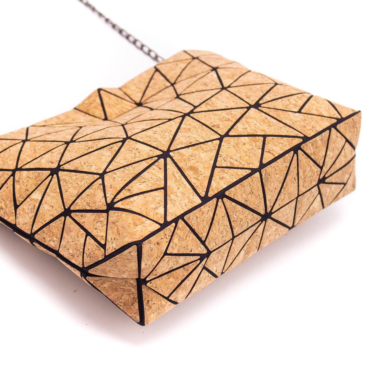 Natural Cork Geometric Chain Crossbody cork Bag