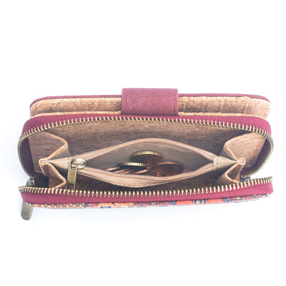 Natural Cork Printed Cardholder Wallet for Women