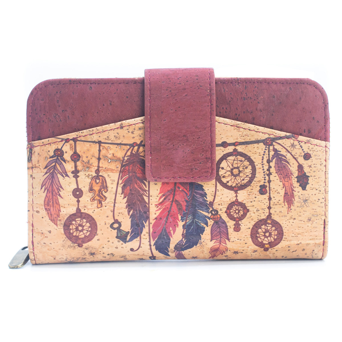 Natural Cork Printed Cardholder Wallet for Women