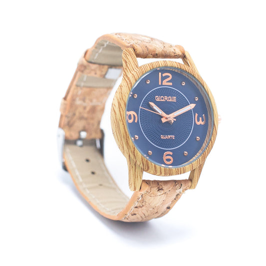 Natural Cork Strap watch women fashion