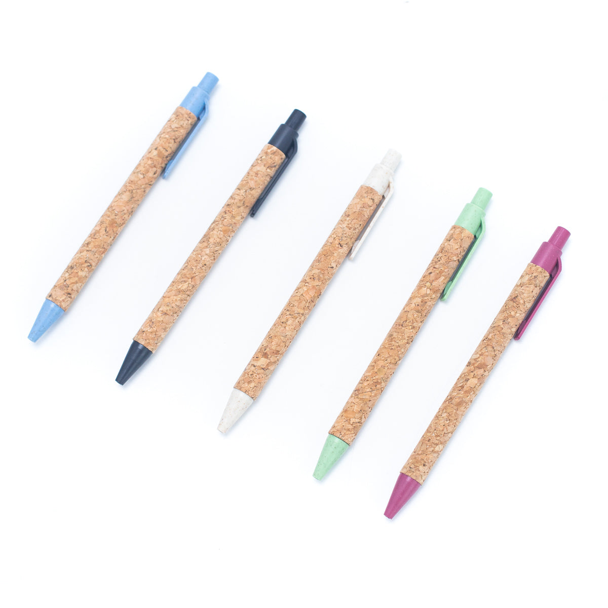 Natural Cork and Biodegradable Plastic Blue Ballpoint