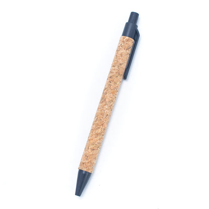 Natural Cork and Biodegradable Plastic Blue Ballpoint