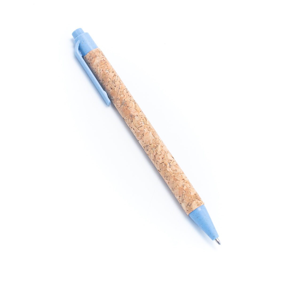 Natural Cork and Biodegradable Plastic Blue Ballpoint