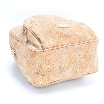 Natural cork Molten Gold Flap Daily ladies backpack