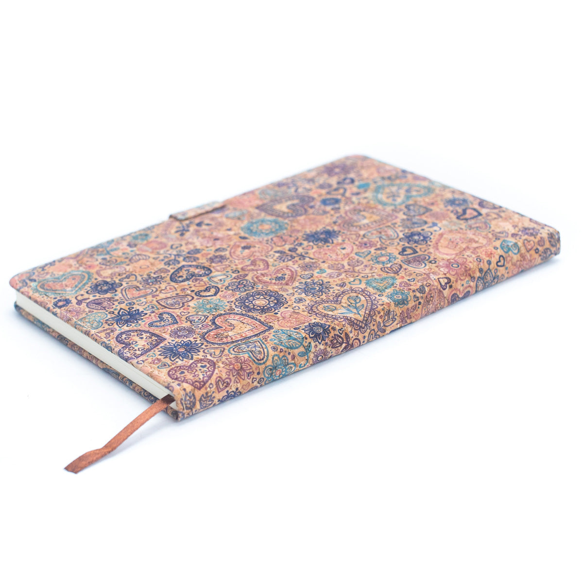 Printed Cork Journal Notebook with Pen holder Pen Loop