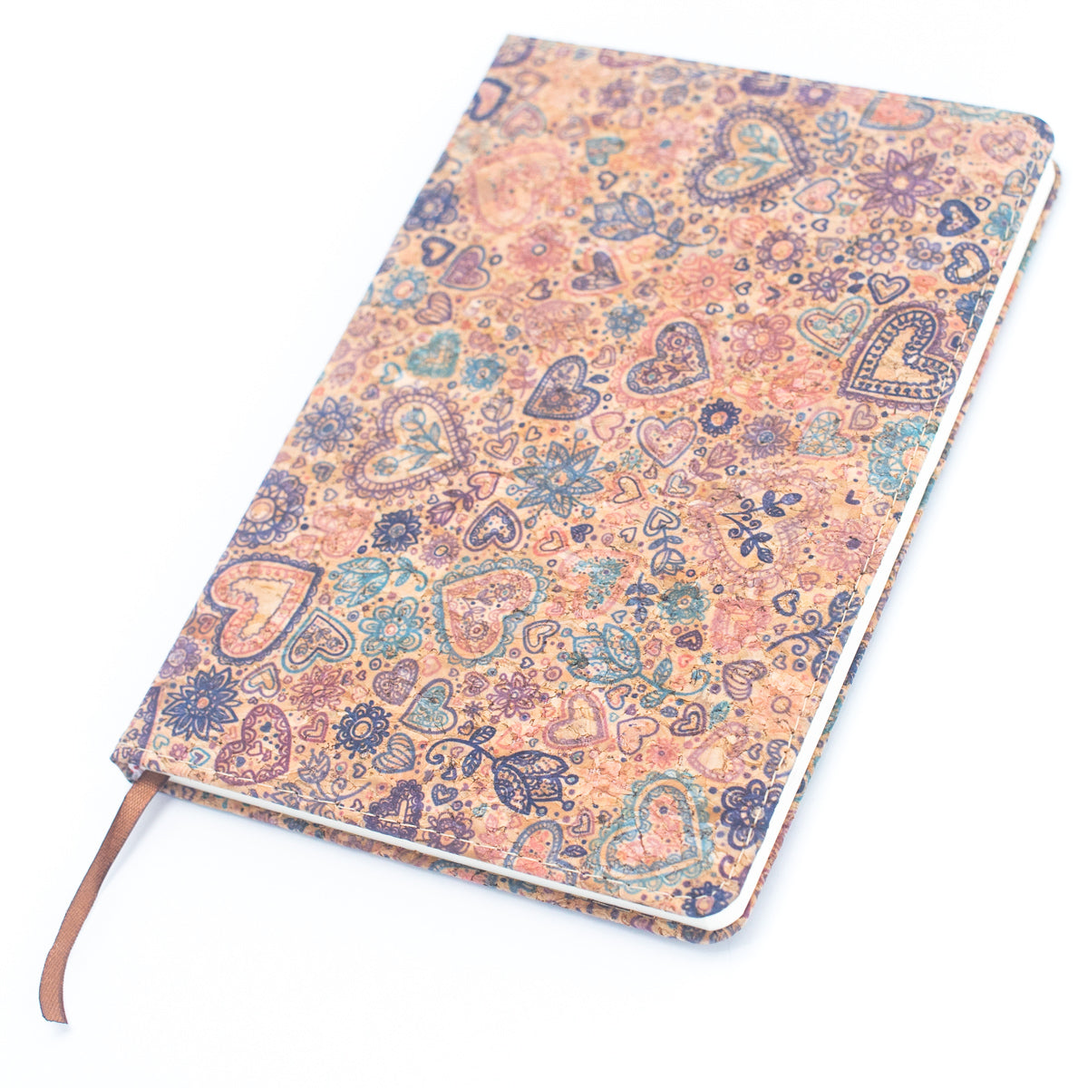 Printed Cork Journal Notebook with Pen holder Pen Loop