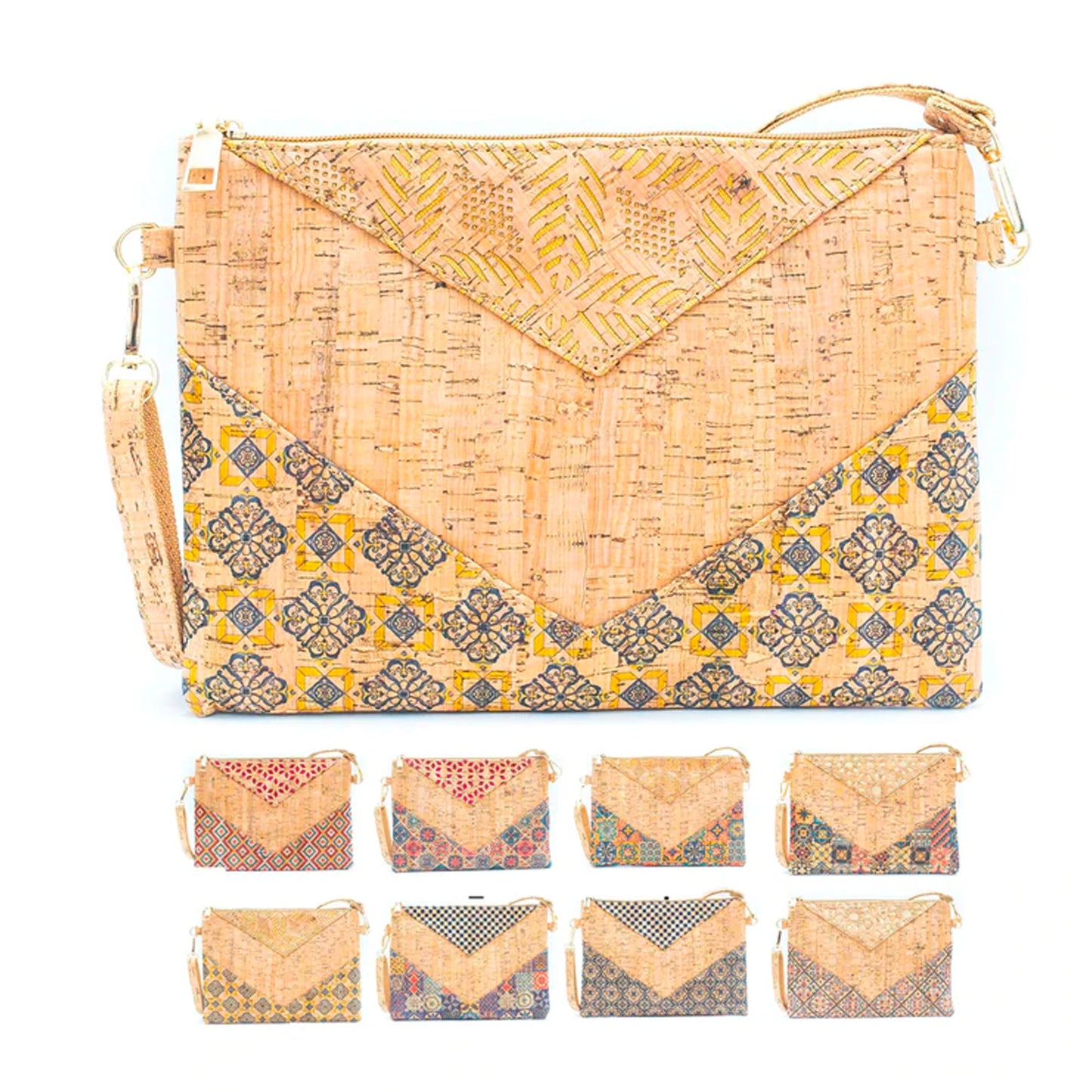 Qen Arrow Printed Cork Sling Bag