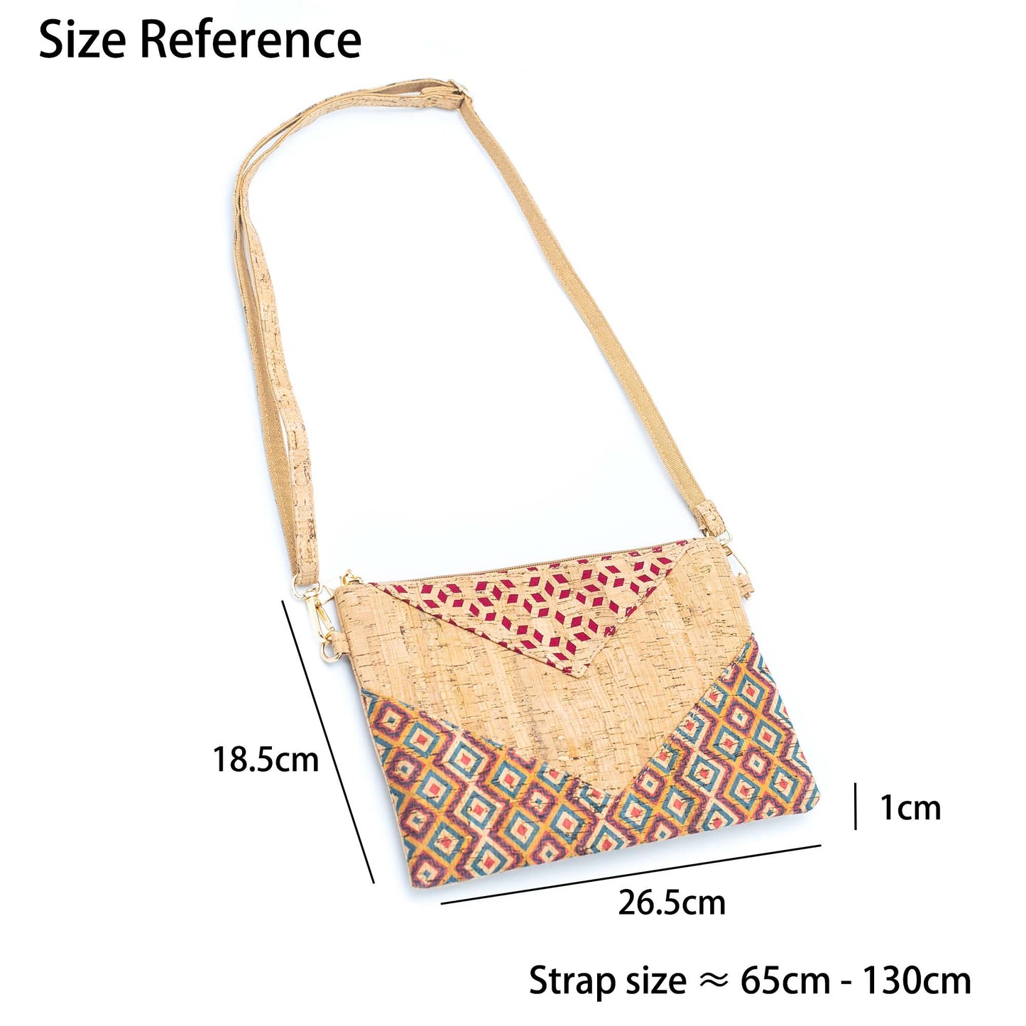 Qen Arrow Printed Cork Sling Bag