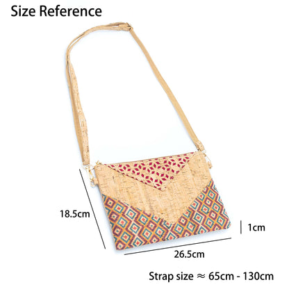 Qen Arrow Printed Cork Sling Bag