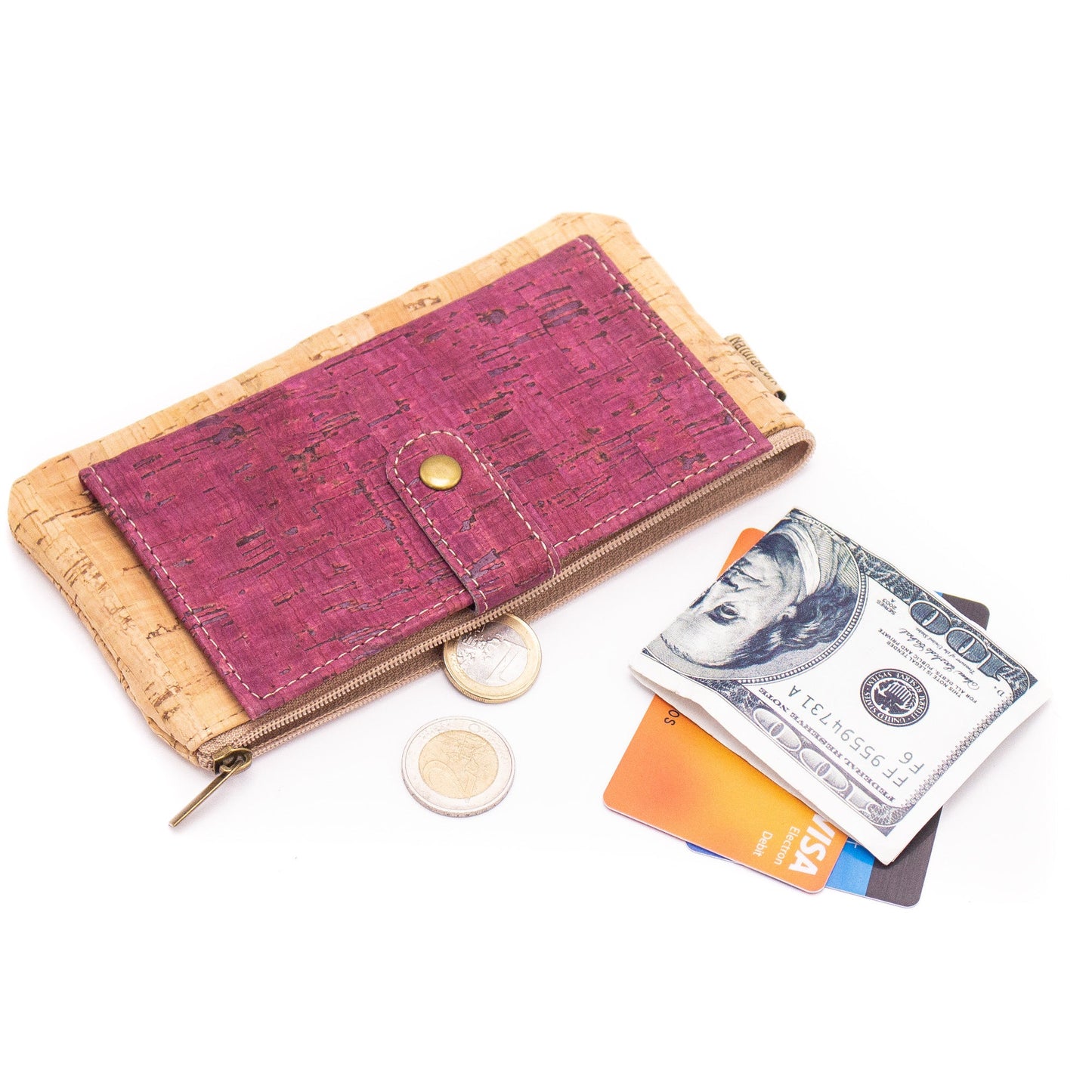 Cork Slim snap wallet