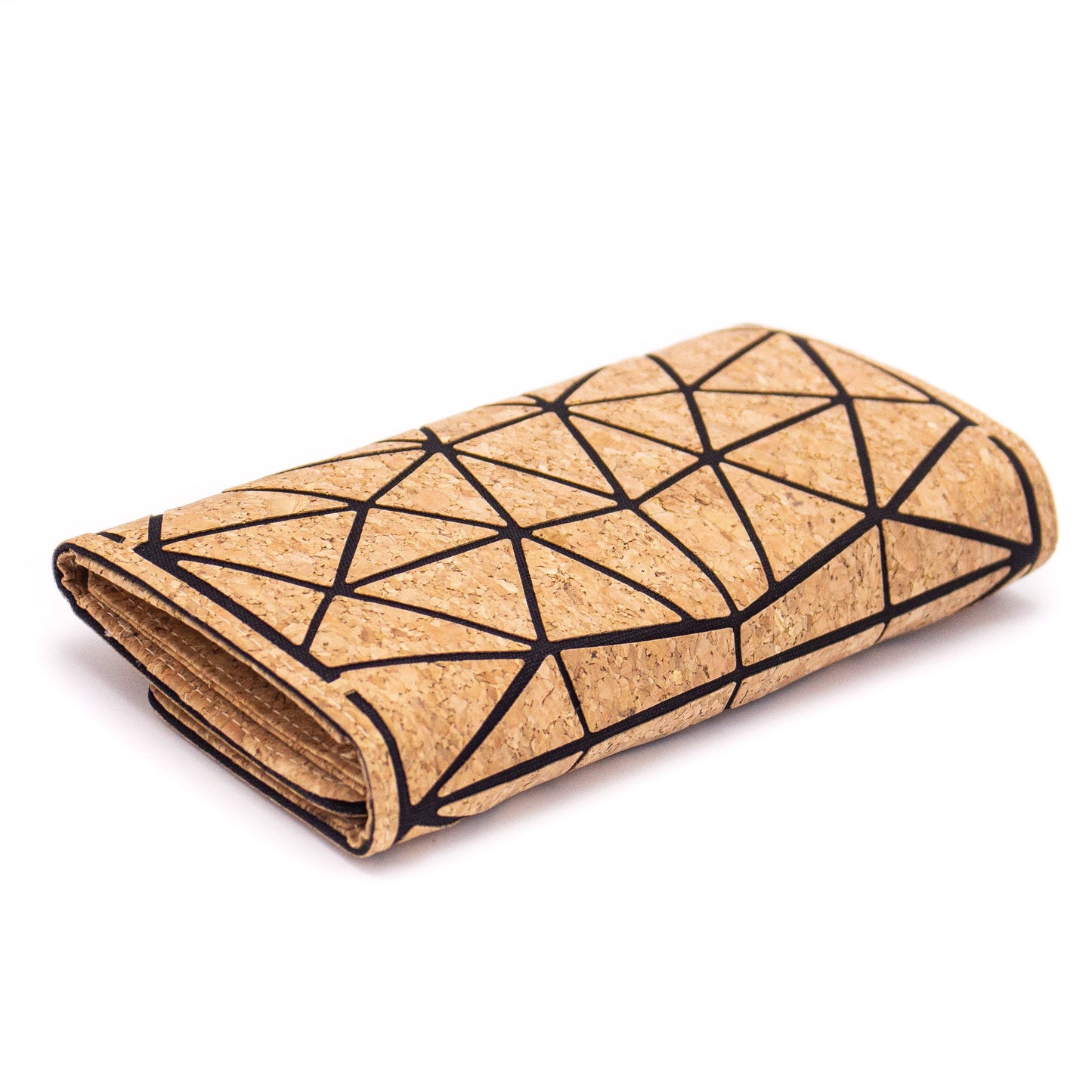 Trifold Geometric Vegan Cork Wallet