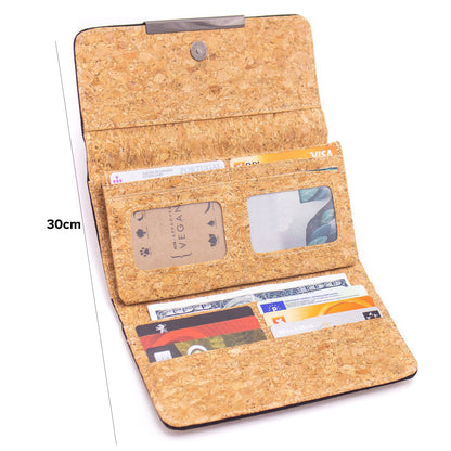 Trifold Geometric Vegan Cork Wallet