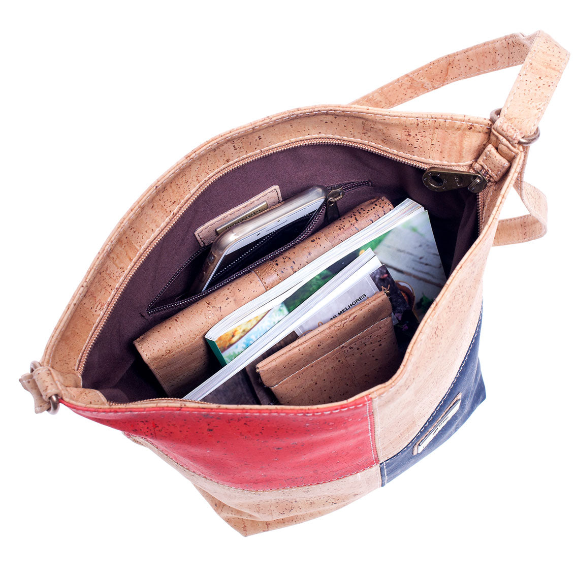 Shoulder cork bag «Quarto»