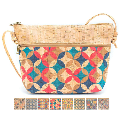 Various patterns Cork Crossbody women Bag