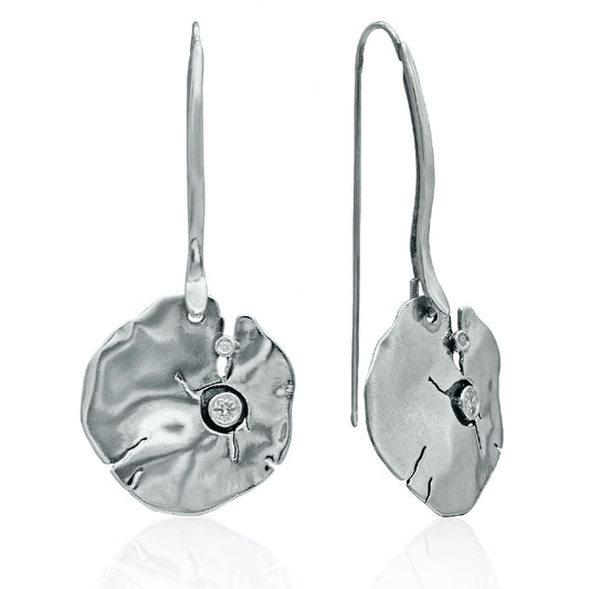 Jewellery sterling silver earrings with Cubic Zirconia