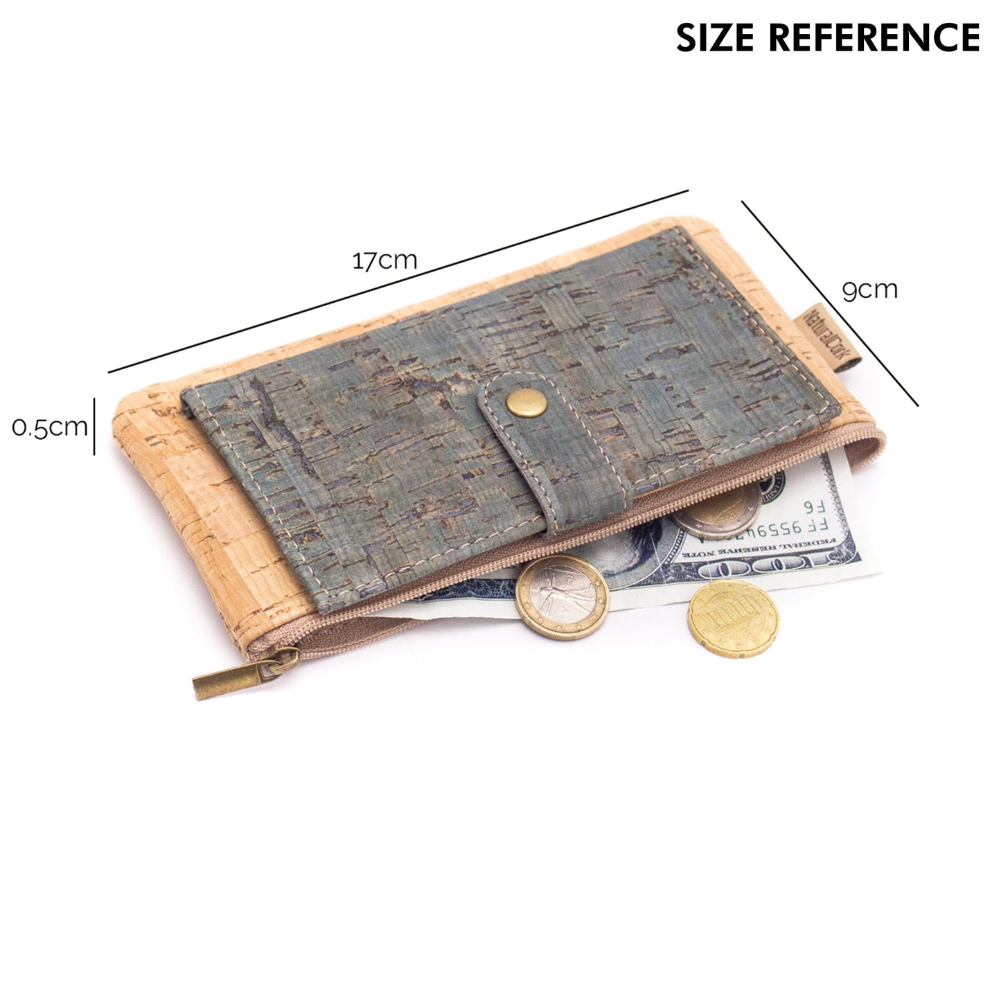 Cork Slim snap wallet