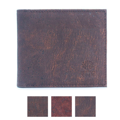 Brown Cork Men's Wallet with Box Packaging