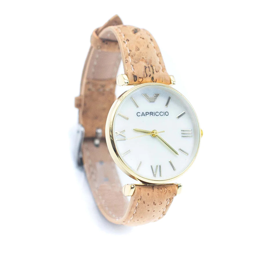 Natural Cork watch with Strap women Watch