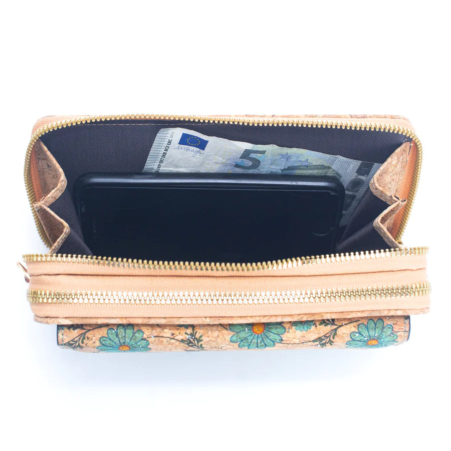 Front pocket Cork Crossbody Wallet mobile phone bag