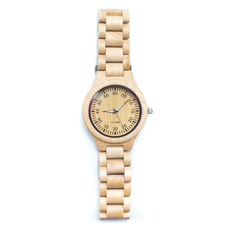 Wooden Watch, Handmade Vintage Quartz Watches, Natural Wooden Wrist Watch