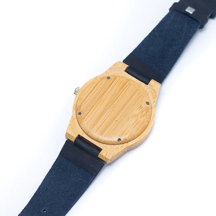 Bamboo Watch Eco Herrenuhr Eco Naturlederarmband