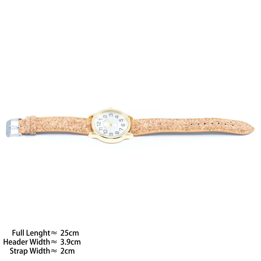 Natural Cork Strap watch women fashion Watch