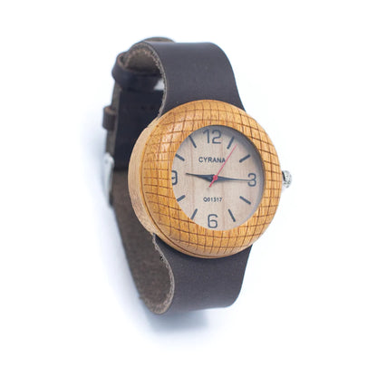 Wood Watch Eco women Watch Eco Natural Leather Strap