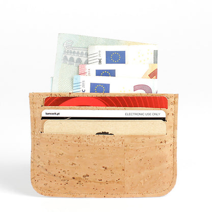 Cork card holder double side