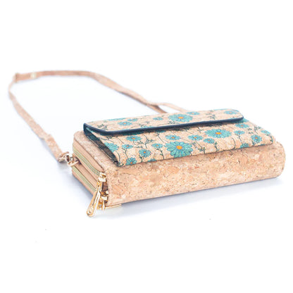 Front pocket Cork Crossbody Wallet mobile phone bag