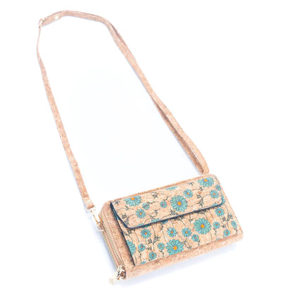 Front pocket Cork Crossbody Wallet mobile phone bag