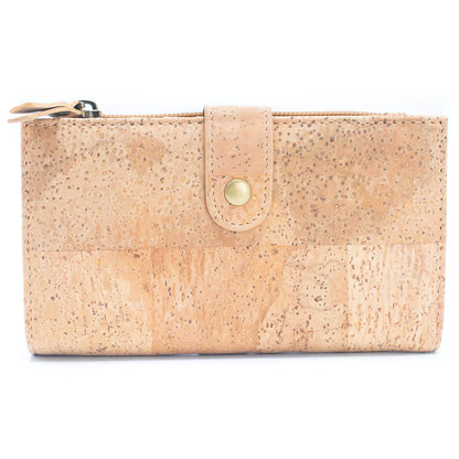 Color and Gold Cork Card Holder Women's Natural Cork Wallet