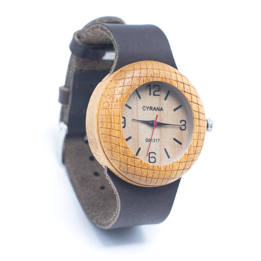 Wood Watch Eco women Watch Eco Natural Leather Strap