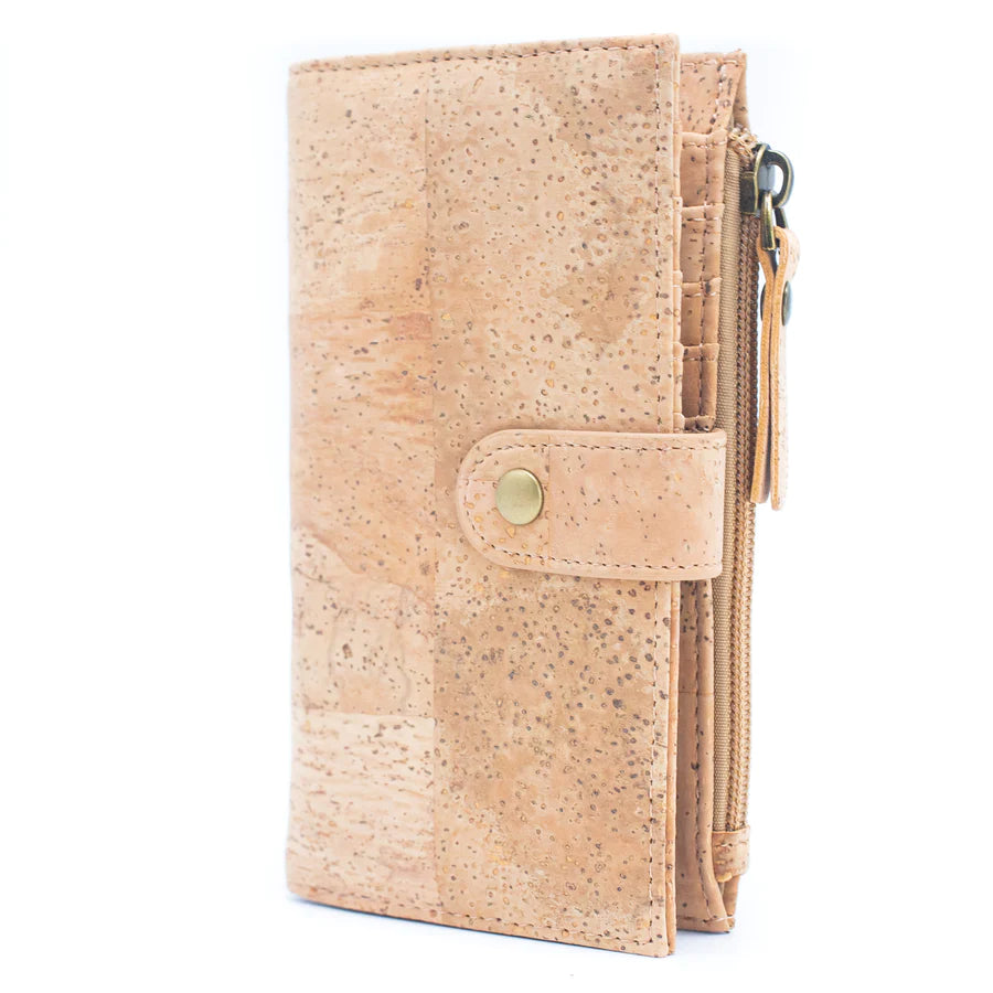 Color and Gold Cork Card Holder Women's Natural Cork Wallet