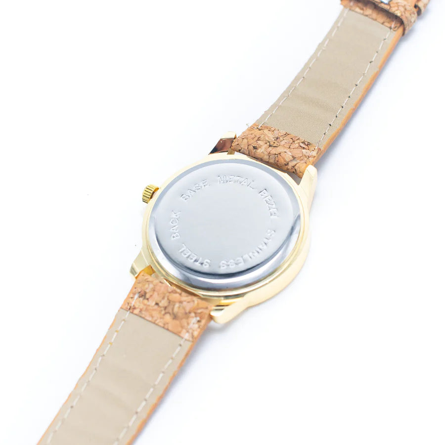 Natural Cork Strap watch women fashion Watch