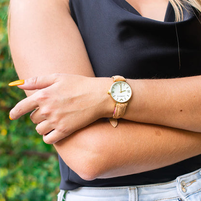 Natural Cork watch with Strap women Watch