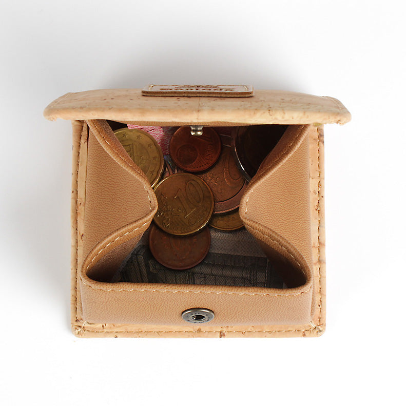 Cork clip coin pouch