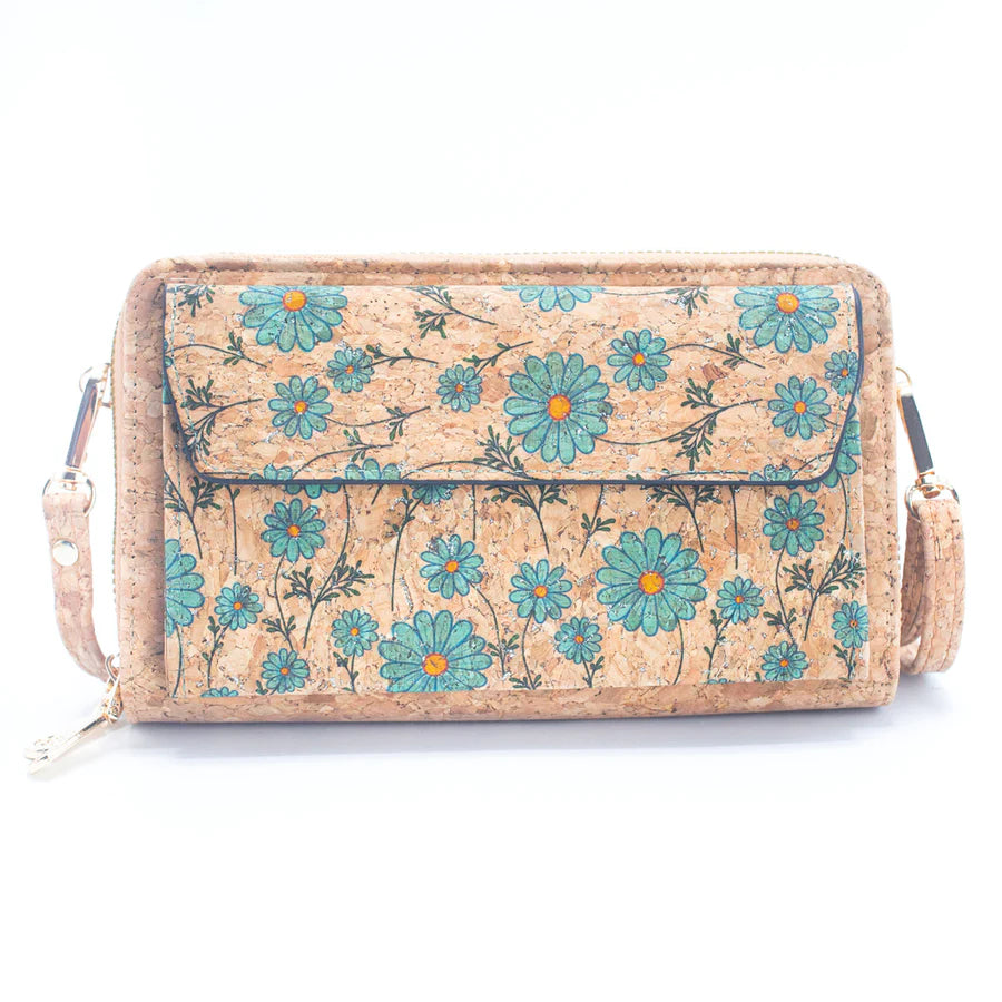 Front pocket Cork Crossbody Wallet mobile phone bag