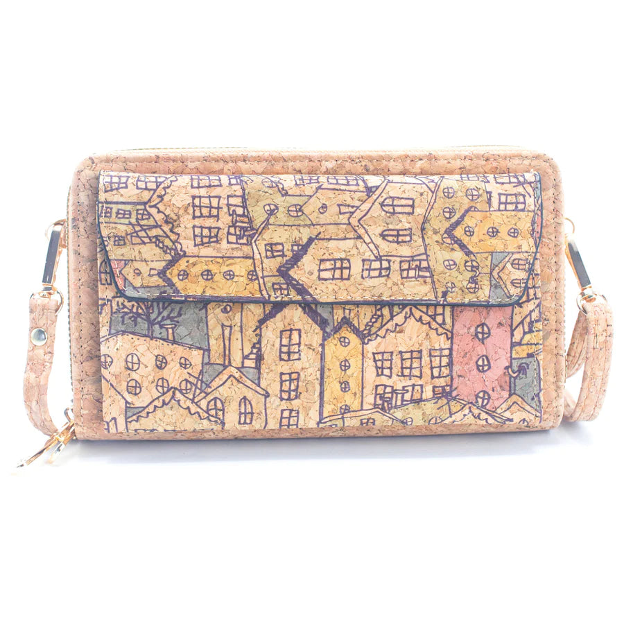 Front pocket Cork Crossbody Wallet mobile phone bag