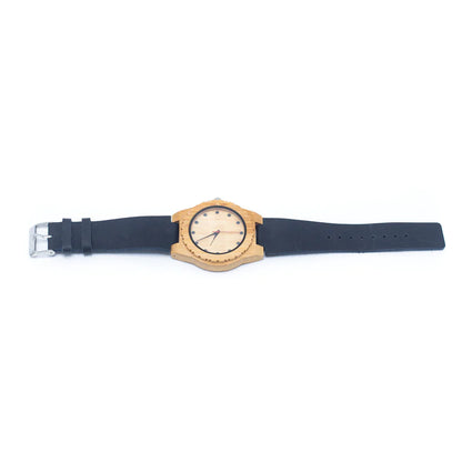 Bamboo Watch Eco Herrenuhr Eco Naturlederarmband