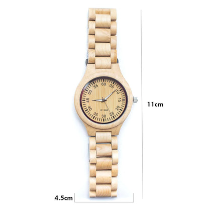 Wooden Watch, Handmade Vintage Quartz Watches, Natural Wooden Wrist Watch