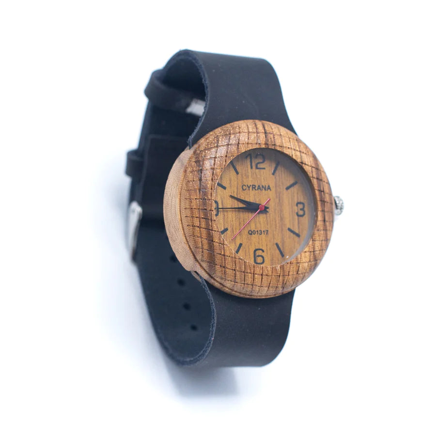 Wood Watch Eco women Watch Eco Natural Leather Strap