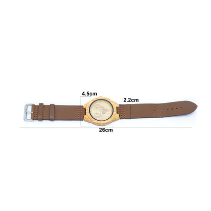 Deer Vintage men watch Leather Strap Quartz Watch