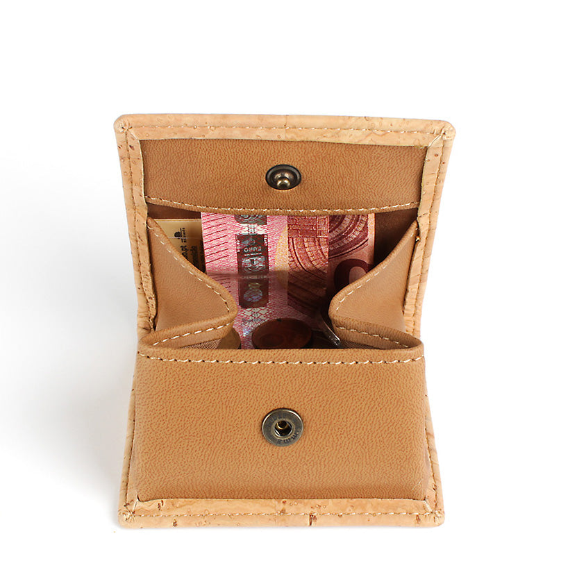 Cork clip coin pouch