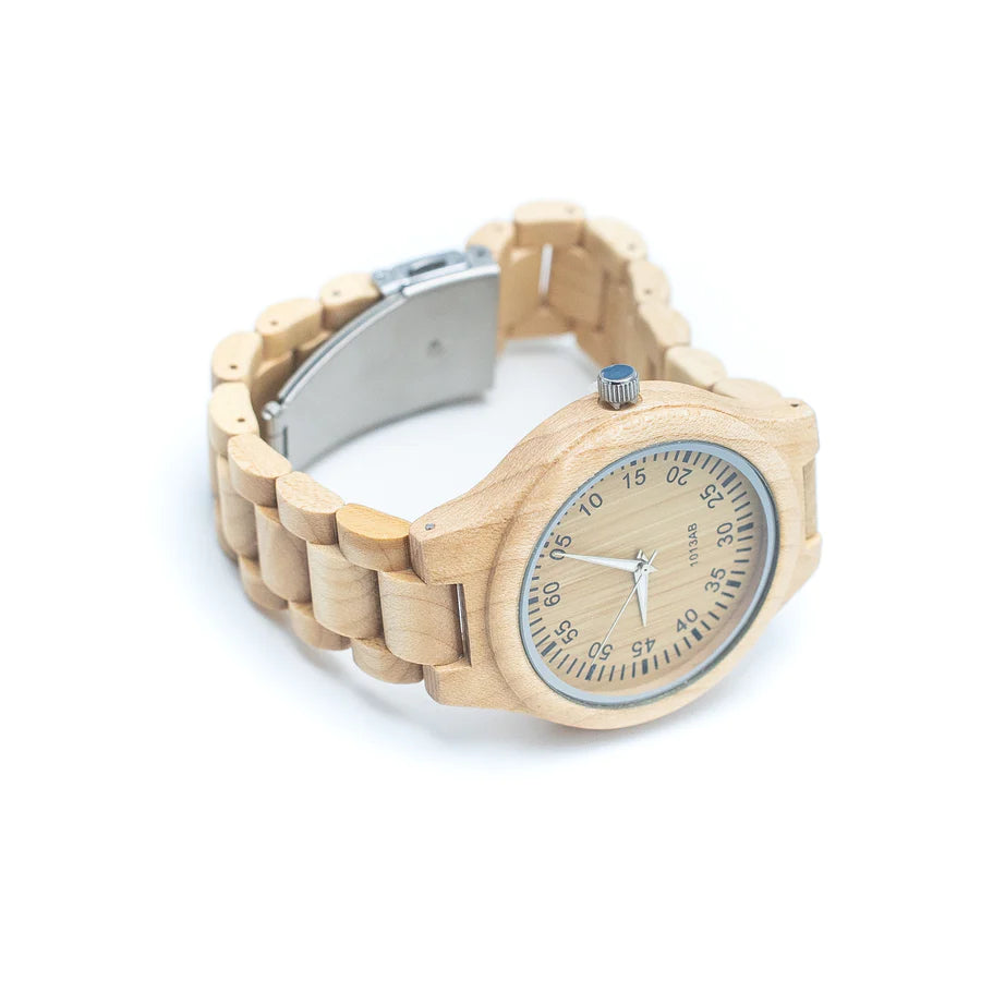 Wooden Watch, Handmade Vintage Quartz Watches, Natural Wooden Wrist Watch