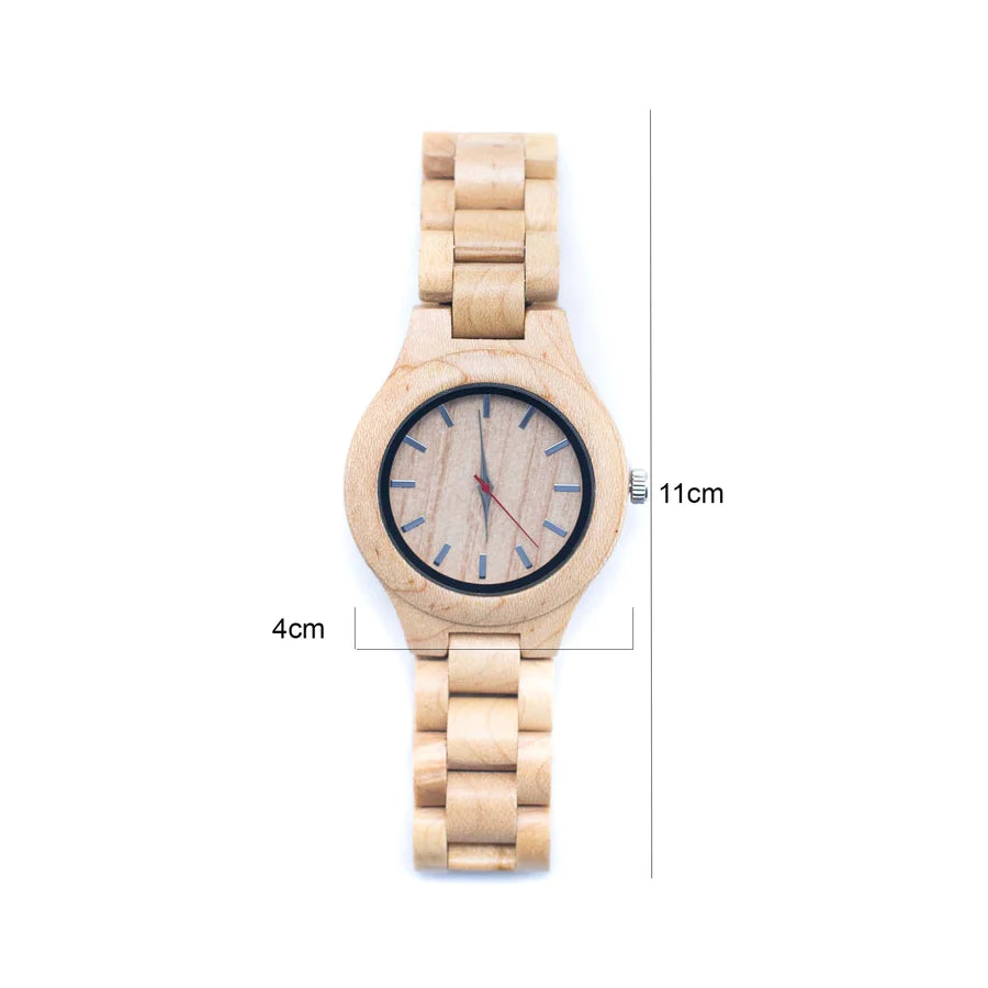 Wooden Watch, Handmade Vintage Quartz, Natural Wooden Wrist Watch