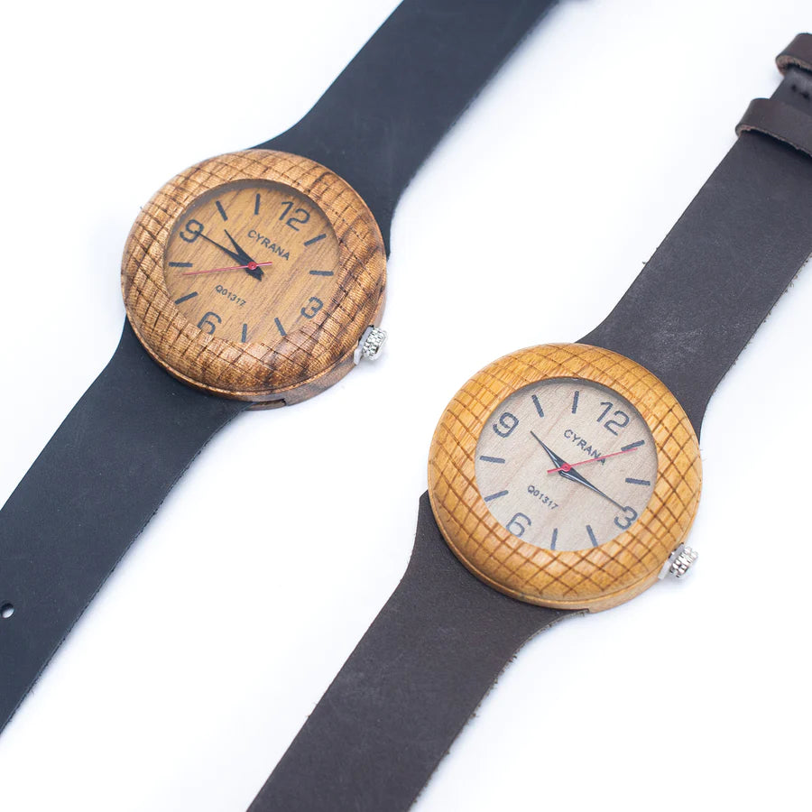 Wood Watch Eco women Watch Eco Natural Leather Strap