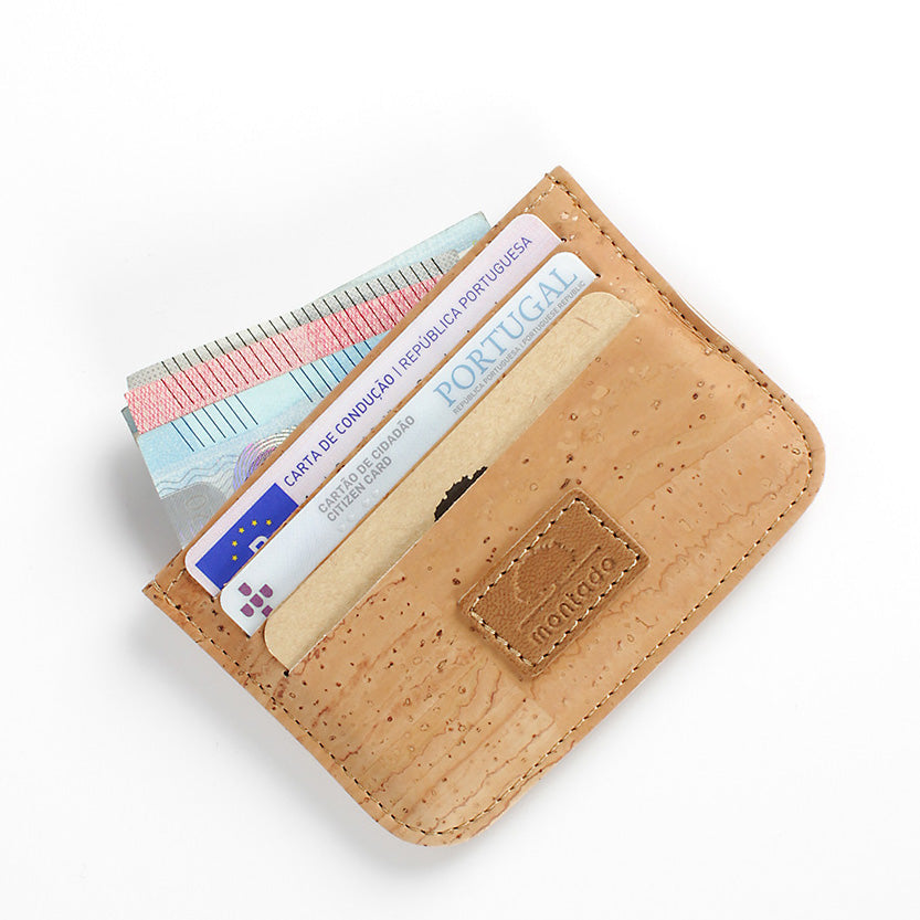 Cork card holder double side